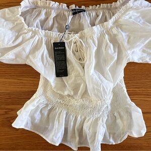 Chic White Off-Shoulder Blouse